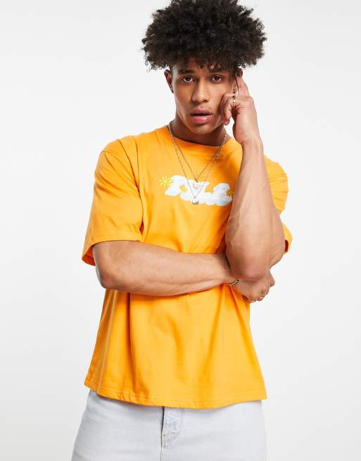 Fila oversized t shirt with back print in orange exclusive to ASOS