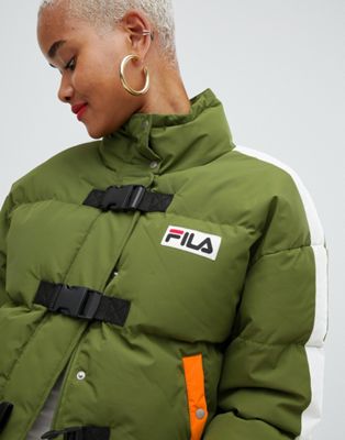 fila green puffer jacket