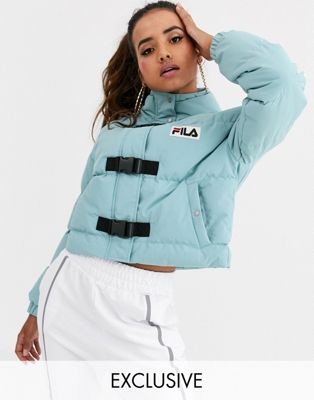 fila padded jacket with buckle fastening
