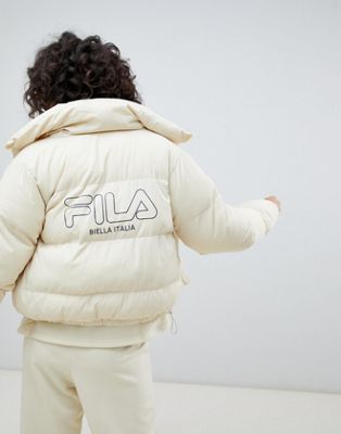 fila padded jacket with logo tape detail