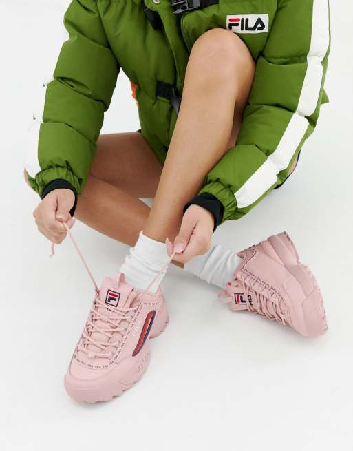 Fila disruptor store pink outfit