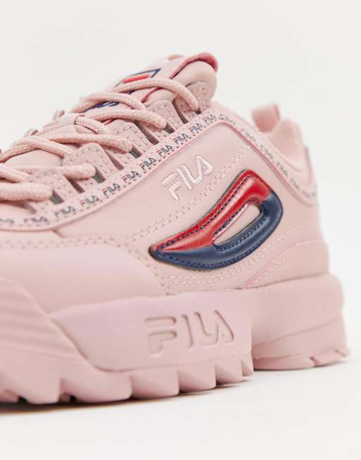 Fila pink taped logo cheap disruptor 2 premium trainers