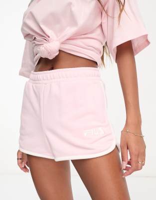 Fila Piping Shorts In Pink