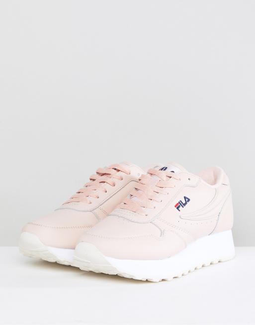 Fila Platform Orbit Trainers In Pink