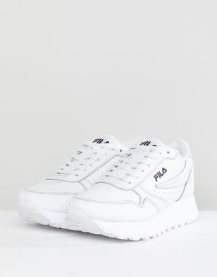 white platform fila