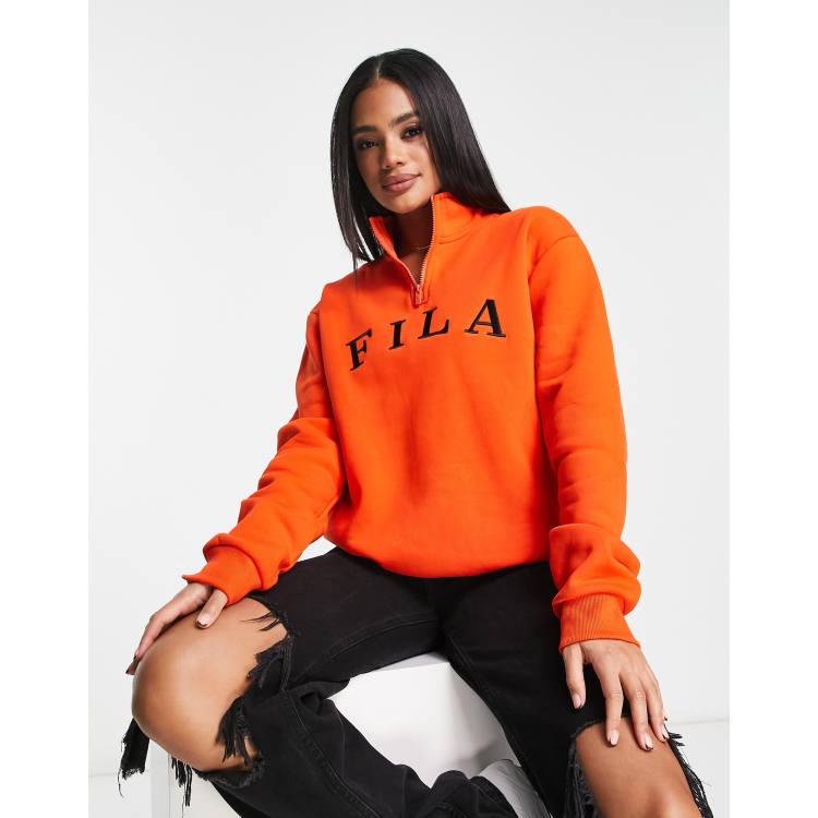 Pull fila orange et blanc store