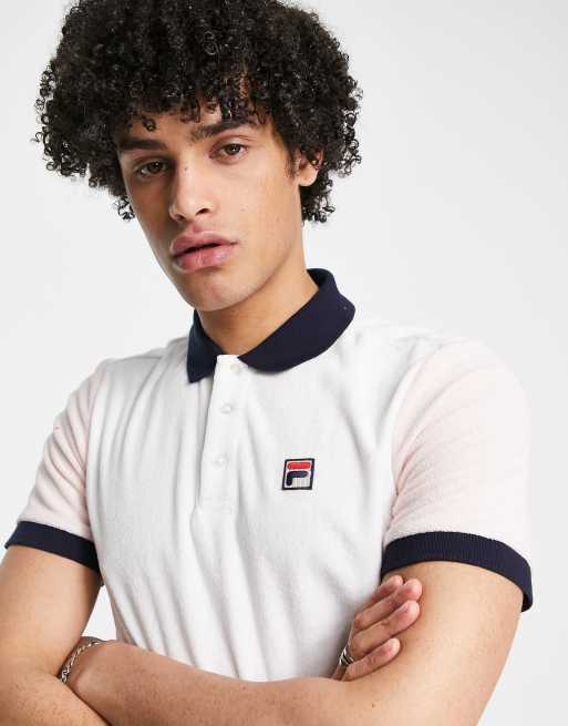 Fila - Polo color block à logo - Écru, 3 de 4