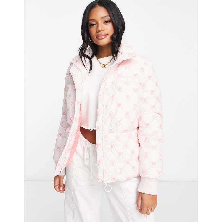 Fila printed jacket in pink | ASOS