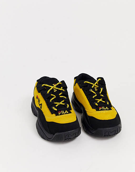 Weggooien Onderscheppen Dageraad Fila - Provenance - Sneakers in zwart met geel | ASOS