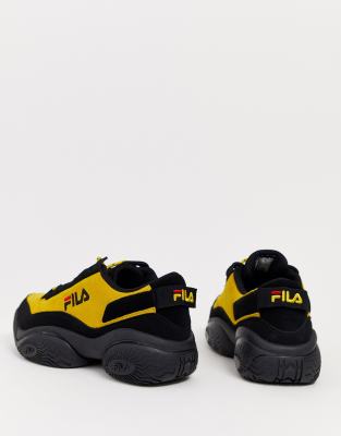 fila provenance yellow & black trainers