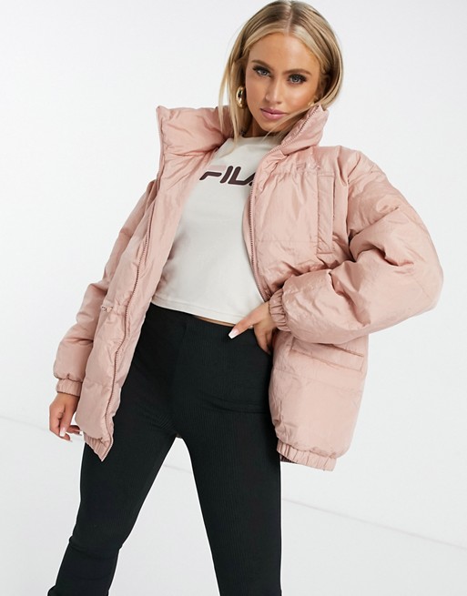 Fila puffer jacket in pink