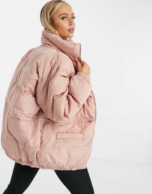 Pink fila cheap puffer jacket