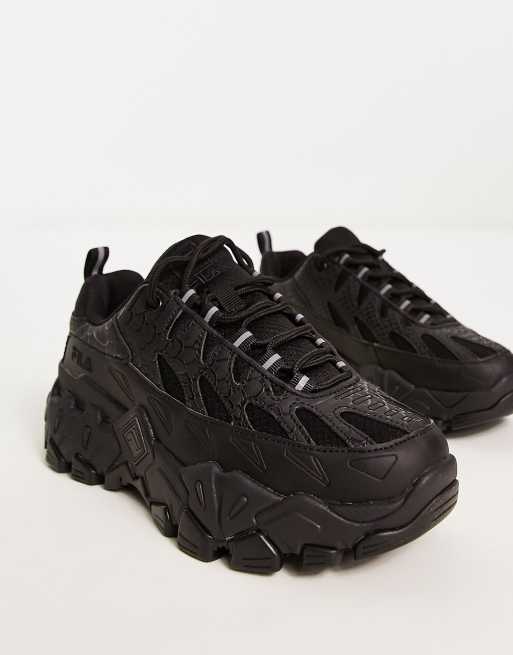 Fila men's sterling hot sale black rubber sneakers