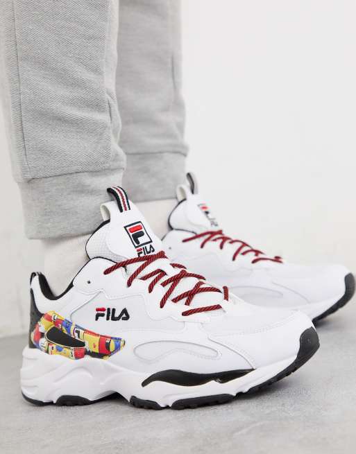 Fila ray tracer archive sneakers in white ASOS