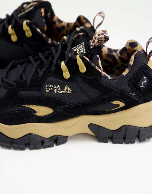 Fila - Ray tracer tr 2 - Baskets à imprimé léopard - Noir, 2 de 4