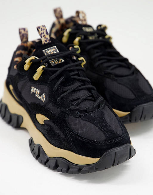Fila ray tracer tr 2 with leopard print in black