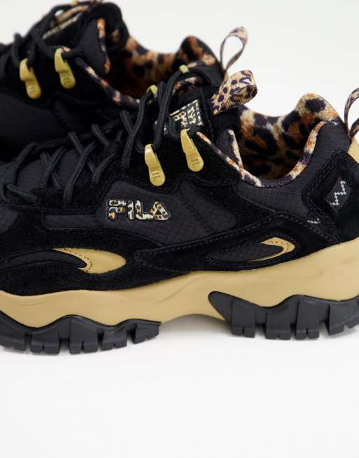 Fila ray tracer tr 2 with leopard print in black