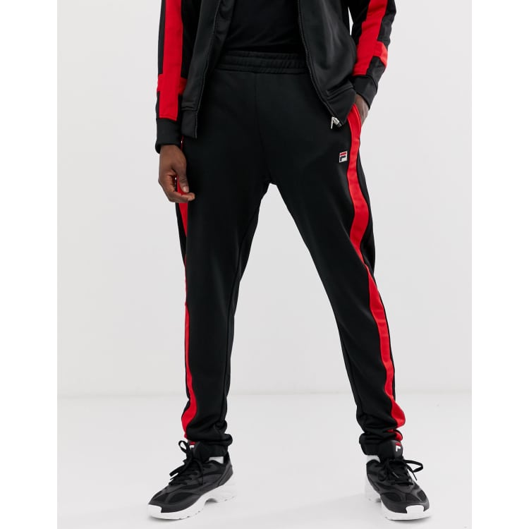 Fila Renzo track jogger with taping in black ASOS