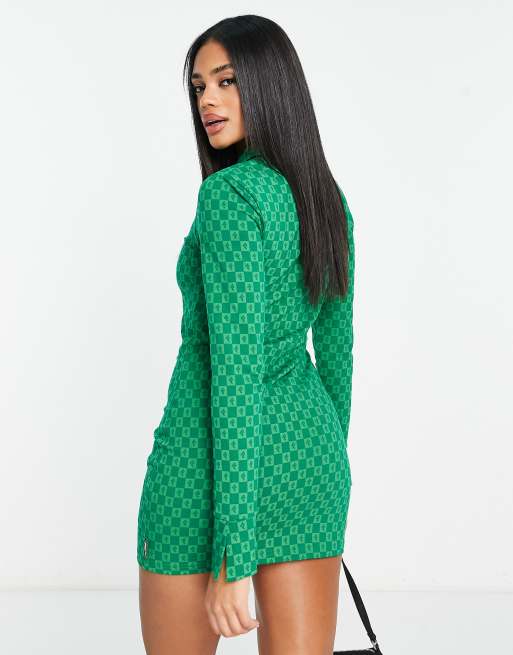 Fila retro dress in green | ASOS