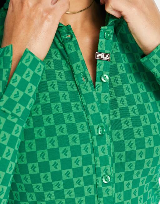 Fila retro dress in green | ASOS