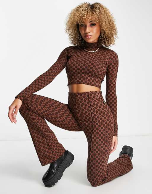 Fila flare pants brown ASOS