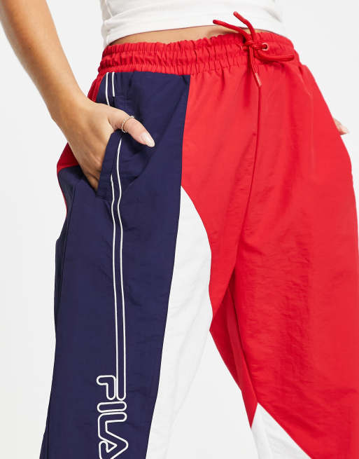 Fila tape colour block woven track clearance pants