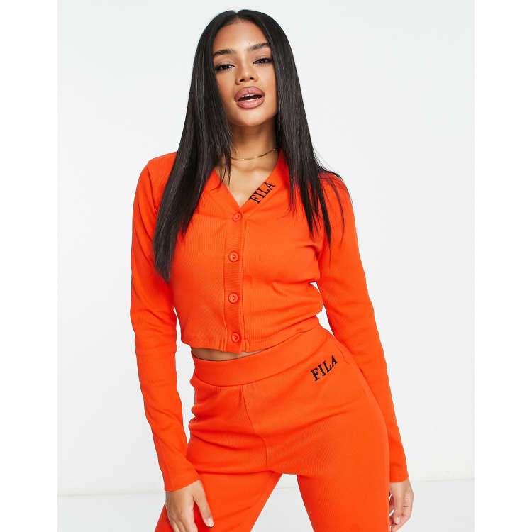Red ribbed cardigan store
