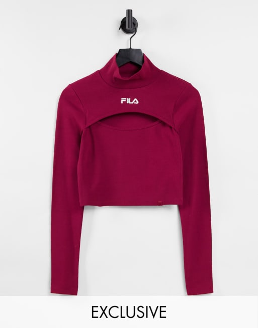 dump tsunamien Baglæns fila ribbed cut out top in red | ASOS