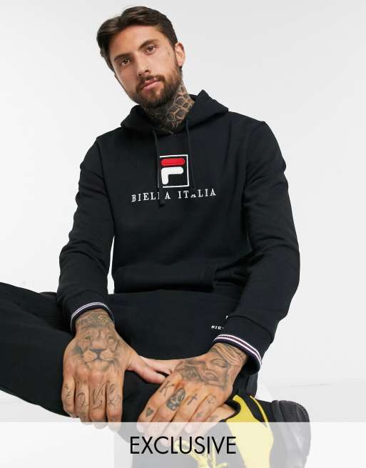 Fila Rofus Essential logo hoodie in black exclusive at ASOS