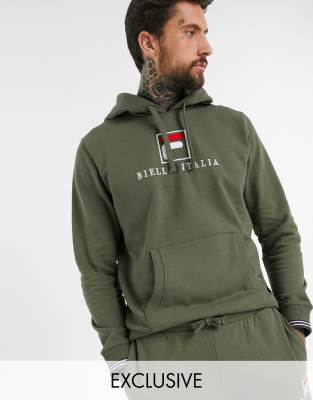 fila tie waist logo hoodie