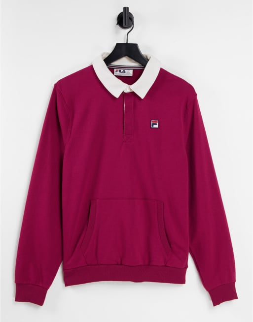 Red fila long hot sale sleeve shirt