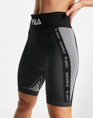 Fila seamless panel legging shorts in grey - ASOS Price Checker