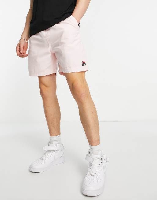 Pink fila shorts best sale