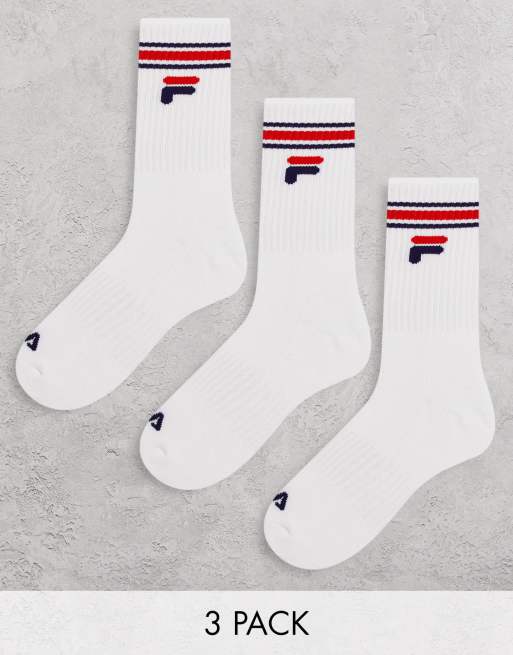 ASOS Weekend Collective calf length socks with embroidered logo in white