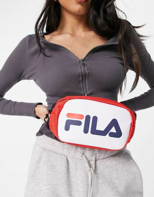 Fila soel waist pack in red white and blue