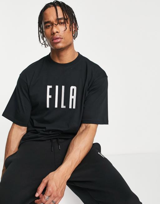 bemærkede ikke Forføre lidelse Fila - Sort heritage-T-shirt | ASOS