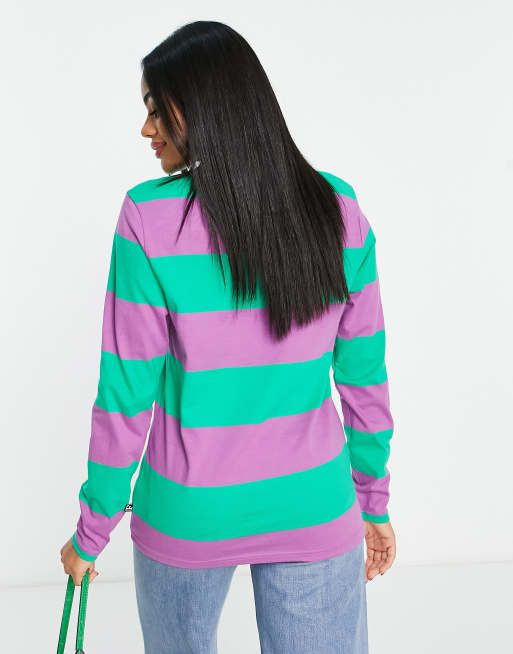 Green and purple striped hot sale shirt