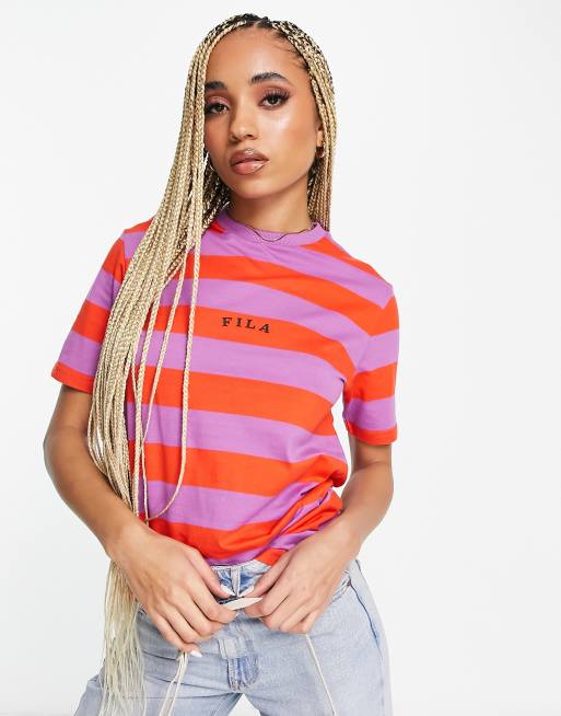 Striped fila shirt on sale