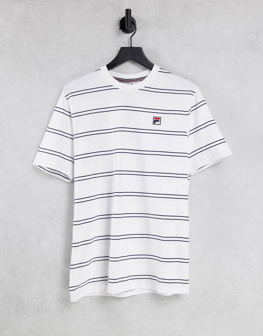 Fila striped t-shirt with logo in white