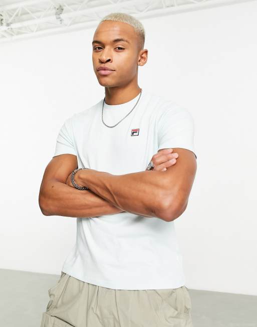 Fila Sunny t-shirt with small box logo in light blue | ASOS