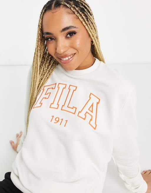 Amazon Jungle jaloezie belangrijk Fila - Sweat style universitaire - Blanc | ASOS