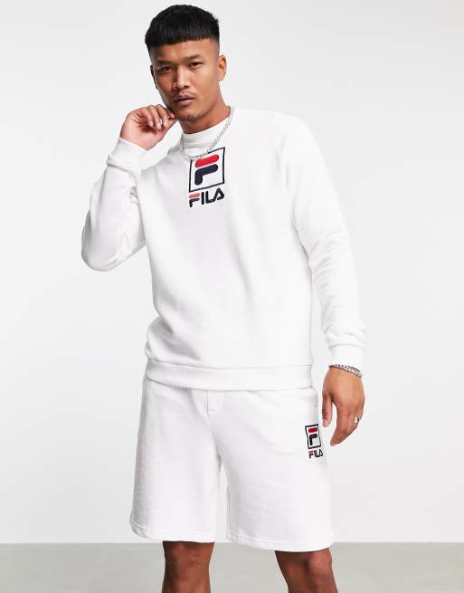 Fila Sweatshirt in WeiB mit groBem Box Logo exklusiv bei ASOS ASOS