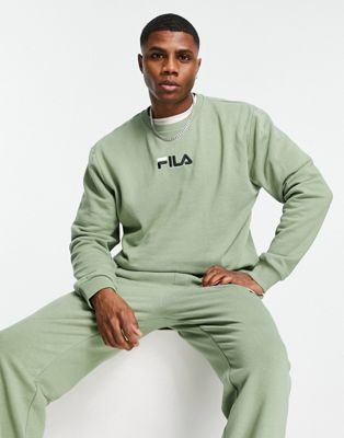 Fila sweatshirt with logo in green