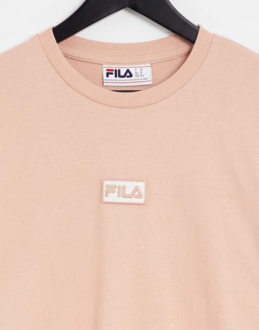 Fila sweatshirt with logo in pink