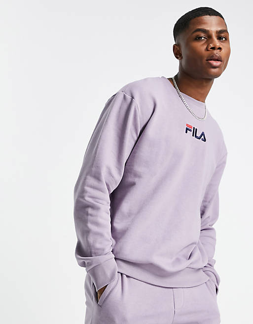Fila sweatshirt with logo in purple | ASOS