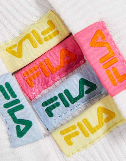 Fila Swirl logo socks in multi