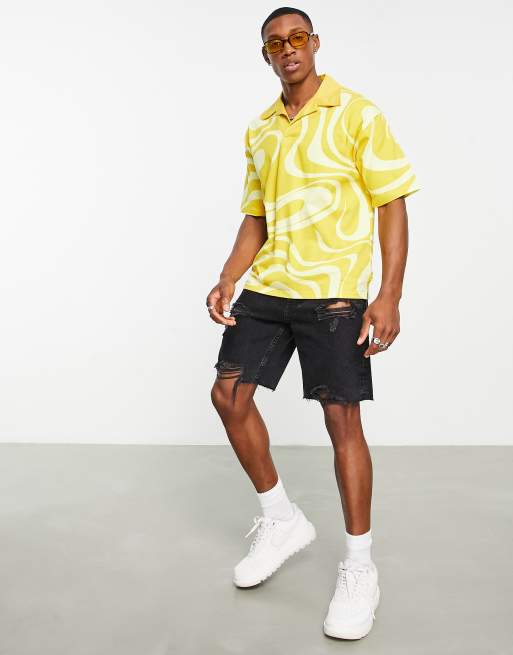 Fila polo mens sales yellow