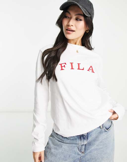 Fila T shirt manches longues avec logo style universitaire