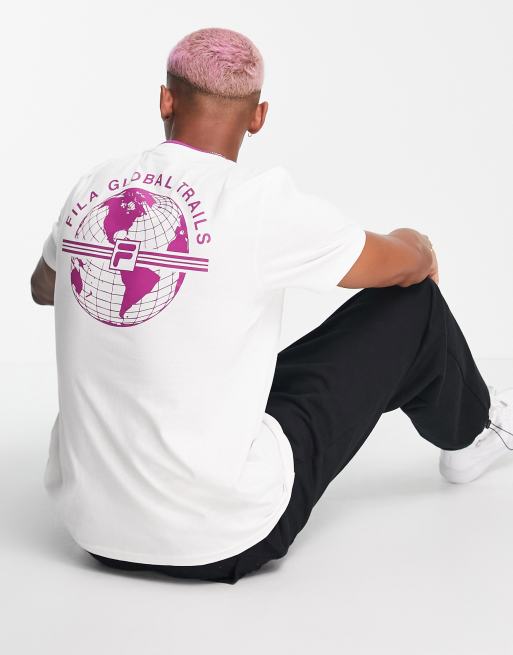 Fila - T-shirt imprimé au dos - Blanc 