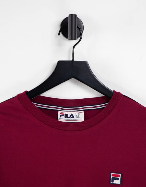 Burgundy fila shirt discount